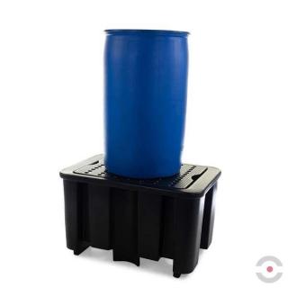 Paleta (wanna) wychwytowa Jonesco, polietylenowa, 230 l, 1 beczka, czarny