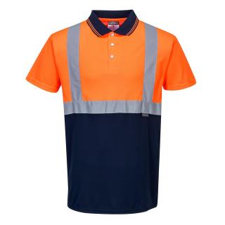 Dwukolorowa koszulka ostrzegawcza polo