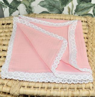 otulacz muślinowy 100x100cm rose blush