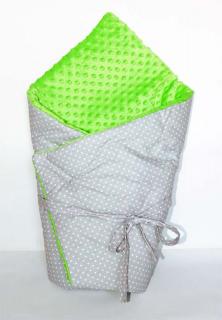 rożek MINKY szary w kropki green