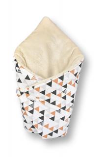 rożek obustronny silverdots beige triangles
