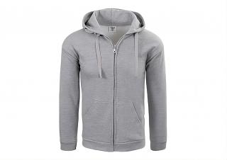 Bluza szara z kapturem zapinana 280G