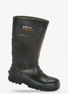 BUTY BEZPIECZNE Z POLIURETANU Z METALOWYM PODNOSKIEM PPO 2048 - S4, CI, SRC