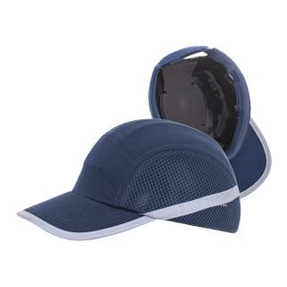 CZAPKOKASK OCHRONNY BUMPCAP Z SIATKĄ GRANATOWA