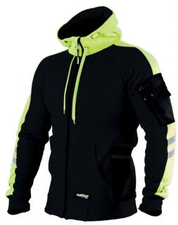 Czarna bluza z kapturem z elementami odblaskowymi Mechanick Stalco Powermax