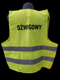 Kamizelka odblaskowa z napisem DŹWIGOWY
