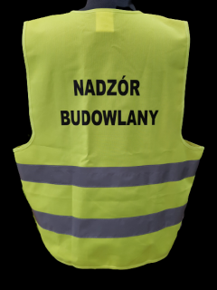 Kamizelka odblaskowa z napisem NADZÓR BUDOWLANY