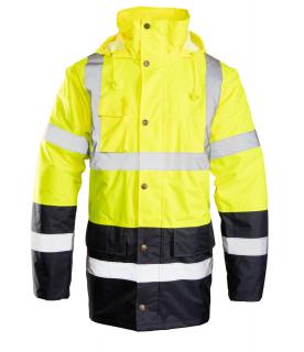 Kurtka Ocieplana BENEFIT HI-VI PARKA ZÓŁTA