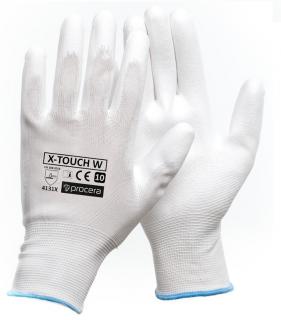 RĘKAWICE OCHRONNE POWLEKANE PU X-TOUCH WHITE