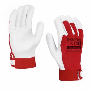 RĘKAWICE OCHRONNE WZMOCNIONE KOZIĄ SKÓRĄ X-CRAFTER ROZ 9-10