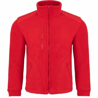 Super Polar Bluza Męska Czerwona bez kaptura 340 Premium - Gruba i Wzmacniana