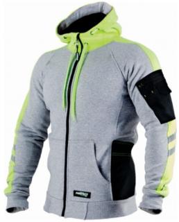 Szara bluza z kapturem z elementami odblaskowymi Mechanick Stalco Powermax