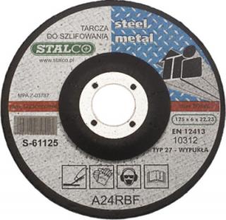 TARCZA DO SZLIFOWANIA METALU 125 MM X6,0 STALCO PREMIUM S-61125