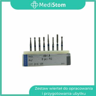Zestaw wierteł diamentowych do opracowania ubytku od MediStom