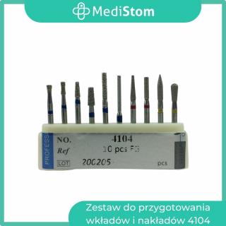 Zestaw wierteł diamentowych do przygotowania inlay/onlay od MediStom