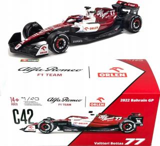 ALFA ROMEO C42 F1 2022 77 Bottas KASK BBurago 1:43