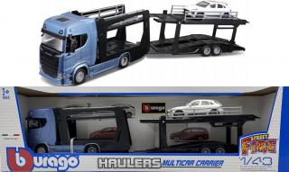 Scania 770 S laweta lora Porsche Macan Bburago 1:43