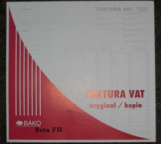 Faktura VAT samokopia 2/3 A4