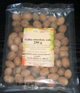 Gałka muszkatołowa cała 250 g.