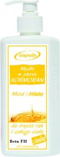 Kormoran mydło 0,5 kg MIÓD/MLEKO z pompką.