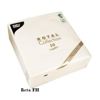 Serwetki Royal Collection białe 40 x 40 a'50 Serwetki białe Papstar.