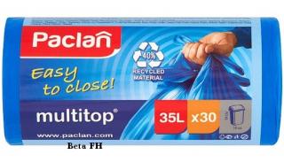 Worki LDPE z uszami Multitop 35 l r'30 Paclan-worki na śmieci z uszami.