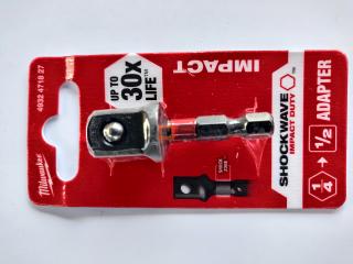 Milwaukee adapter udarowy 1/4" hex na 1/2" kwadrat Milwaukee 4932471827