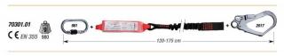 LONŻA I SHOCK ABS 175 cm + KARABINEK MGO- CAMP