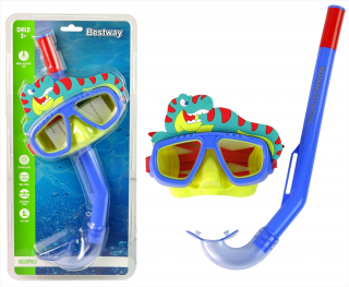 BESTWAY Maska Do Nurkowania Z Rurką Zwierzątka niebieska Dinozaur
