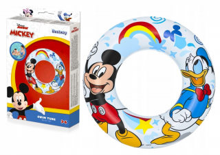 BESTWAY Pompowane Koło Do Pływania Myszka Miki 56 cm 91004