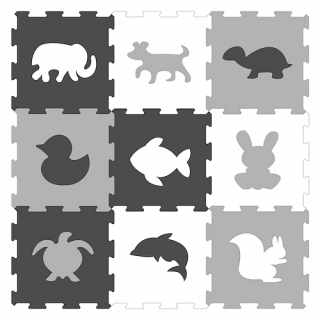 SMILY PLAY Mata piankowa edukacyjna puzzle zwierzątka 10 m+