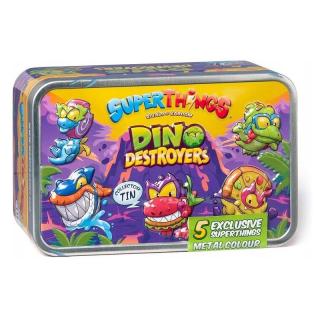 SUPERTHINGS 5 szt figurki seria 12 + metalowa puszka Dino Destroyers
