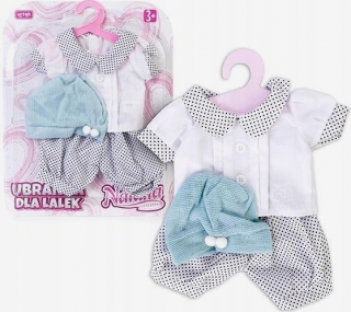 Ubranko dla lalki Natalia 40 cm biało-czarne