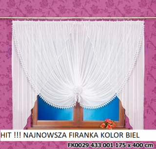 Firanka FK0029 wymiar 175x400 cm BIEL