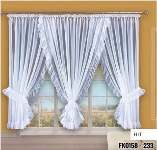 Firanka FK0158 do kuchni 160 x 600 cm BIEL