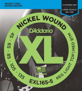 D'addario EXL-165-5 - struny do gitary basowej pięciostrunowej