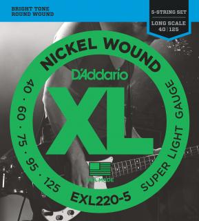D'addario EXL-220-5 - struny do gitary basowej pięciostrunowej