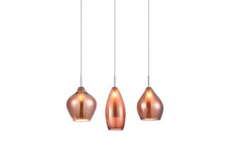 LAMPA WISZĄCA AZZARDO AMBER MILANO 3 COPPER AZ3078 Szybka dostawa od 300zł za darmo