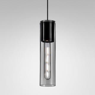 MODERN GLASS Tube SP E27 fi50 Phase-Control zwieszany czarny struktura 50532-0000-U8-PH-12 Quick Shipment