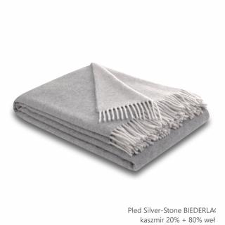 Kaszmir pled Silver-Stone BIEDERLACK. Kaszmir 20% / 80% wełna owcza