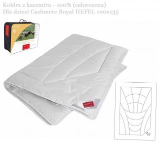 Kołdra kaszmirowa dla dzieci całoroczna Cashmere Royal HEFEL 100x135