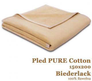 Pled bawełna 100% Pure Cotton Beige Biederlack