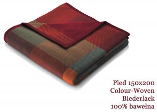 Pled bawełniany 100% Colour-Woven Biederlack