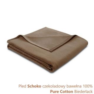 Pled Schoko czekoladowy bawełna 100% Pure Cotton Biederlack