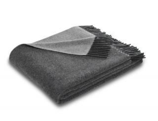 Pled wełna 100% Anthracite-Grey Wool 130x170 Biederlack