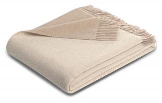 Pled wełna 100% Beige Wool 130x170 Biederlack