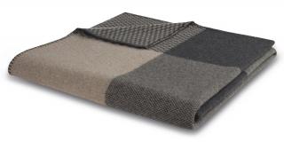 Pled wełna merino Frame Mokka 150x200 Biederlack