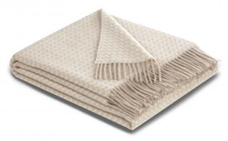 Pled z kaszmiru Urban Beige Biederlack. Kaszmir 70% i 30% wełna.