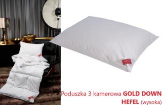 Poduszka puchowa 3 komorowa Gold Firm (wysoka) HEFEL