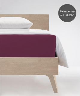 Prześcieradło z gumką malinowe na wysoki materac 25-40cm. Fleuresse Comfort XL 5015 (różne rozmiary)